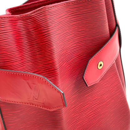 Louis Vuitton Sac Depot Epi Castilian Red Leather Shoulder Bag — view 9