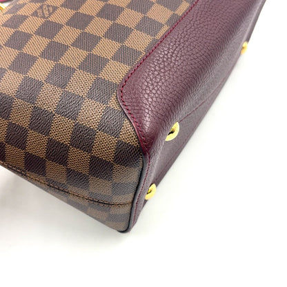 Louis Vuitton Hyde Park Damier Ebene Fuchsia Leather Purple Brown Handbag — view 9