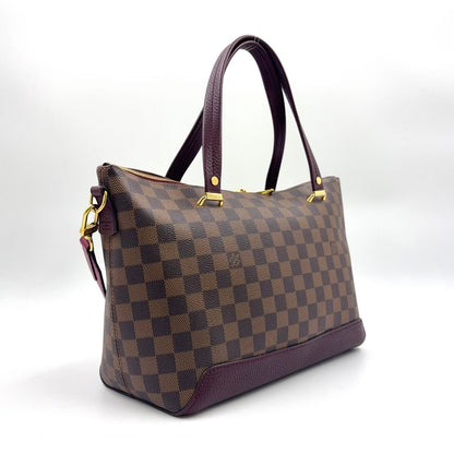 Louis Vuitton Hyde Park Damier Ebene Fuchsia Leather Purple Brown Handbag — view 2