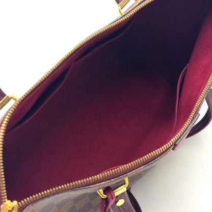 Louis Vuitton Hyde Park Damier Ebene Fuchsia Leather Purple Brown Handbag — view 3