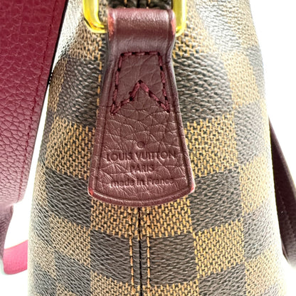 Louis Vuitton Hyde Park Damier Ebene Fuchsia Leather Purple Brown Handbag — view 4