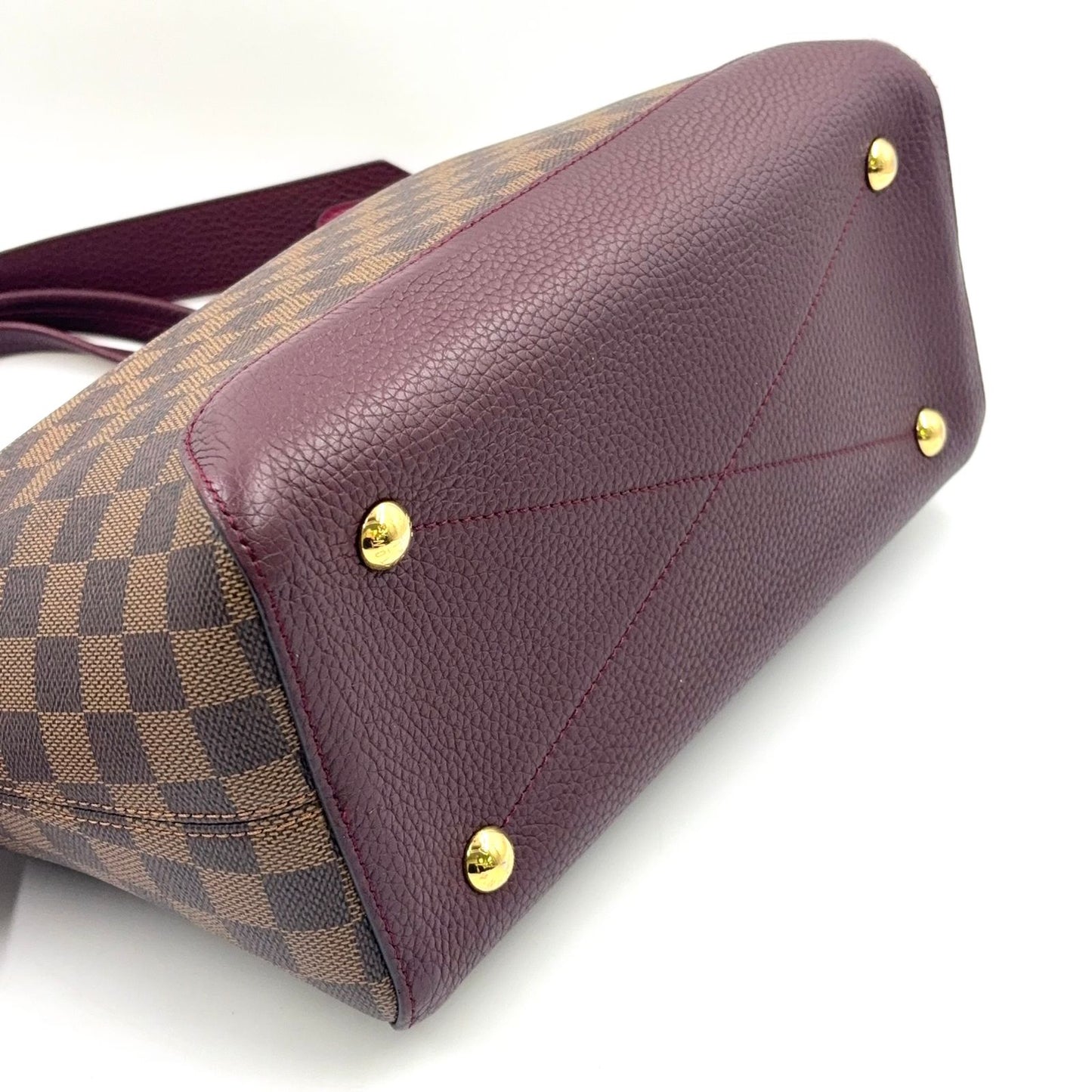 Louis Vuitton Hyde Park Damier Ebene Fuchsia Leather Purple Brown Handbag — view 8