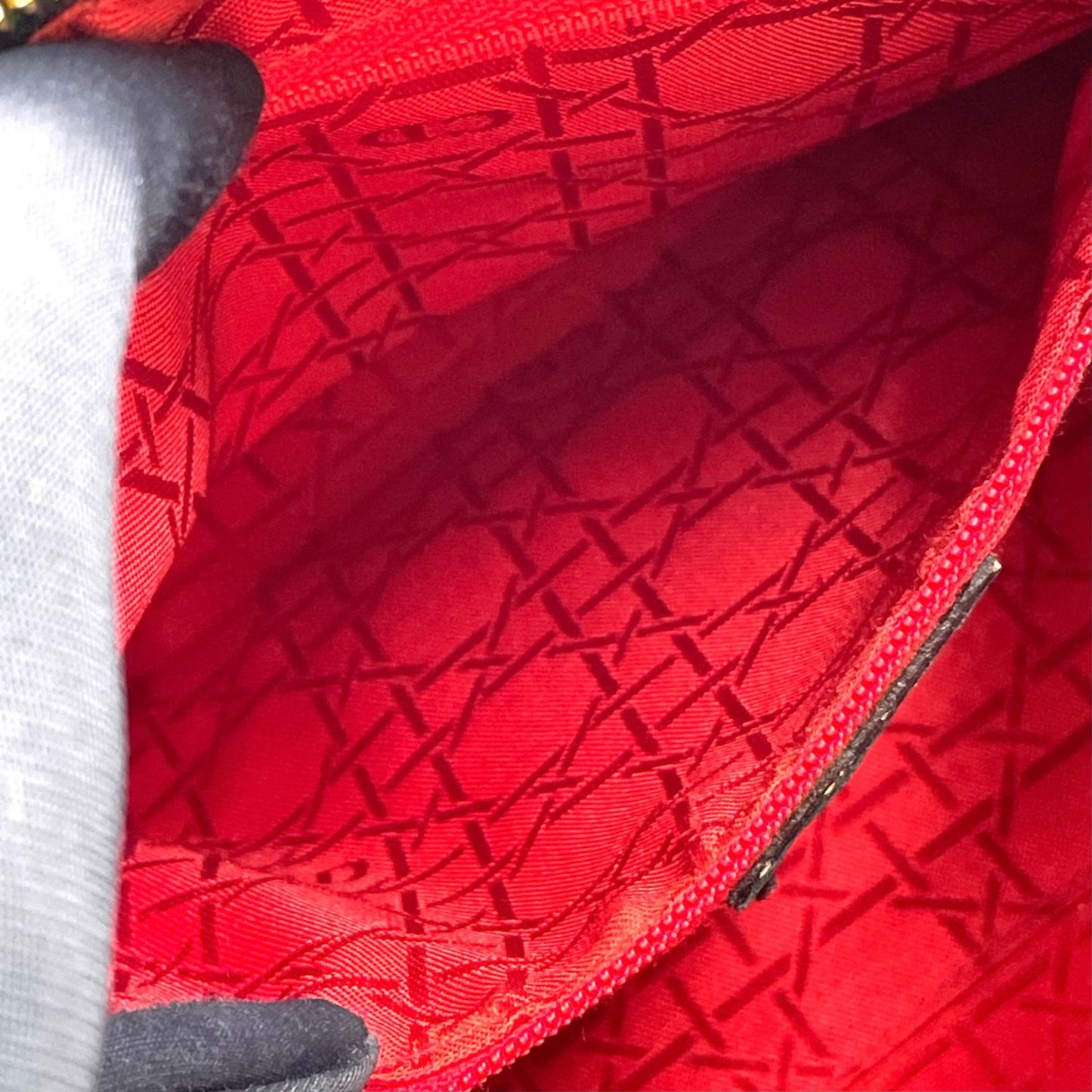 Dior Lady Lambskin Black Handbag Gold — view 5