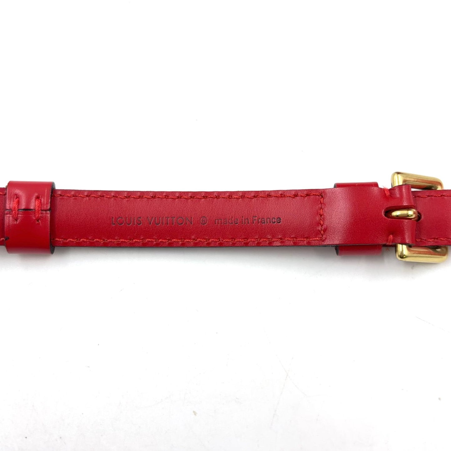 Louis Vuitton Alma Epi Castilian Red Leather Handbag Gold — view 9