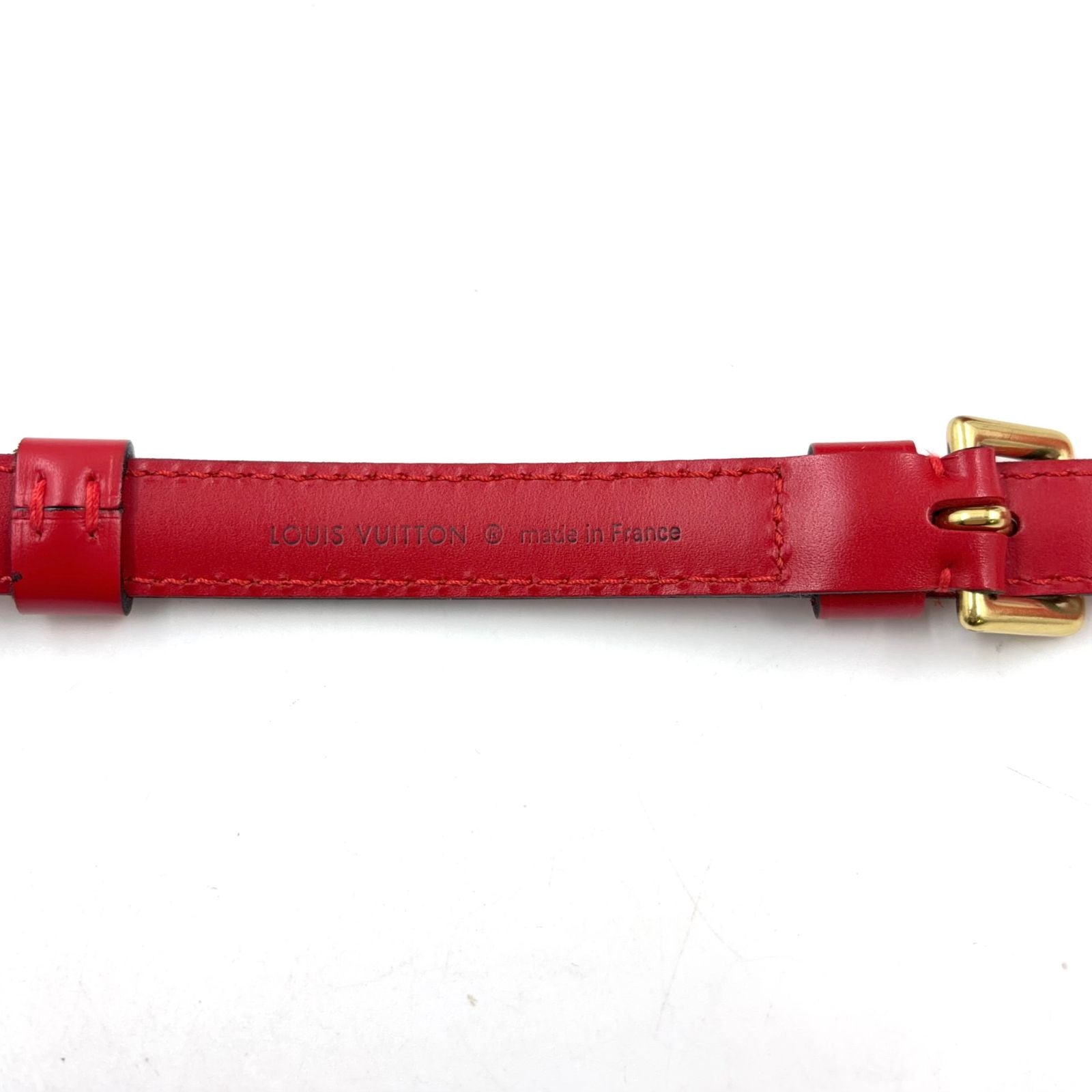 Louis Vuitton Alma Epi Castilian Red Leather Handbag Gold — view 9