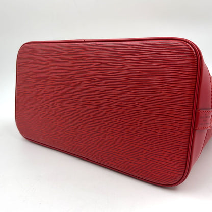 Louis Vuitton Alma Epi Castilian Red Leather Handbag Gold — view 8