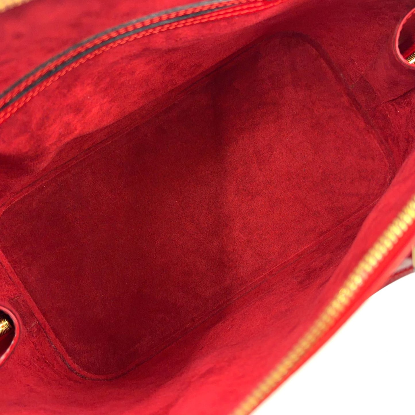 Louis Vuitton Alma Epi Castilian Red Leather Handbag Gold — view 3