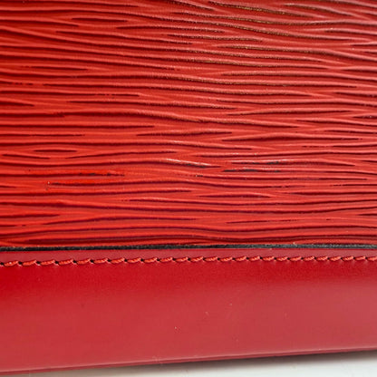 Louis Vuitton Alma Epi Castilian Red Leather Handbag Gold — view 6