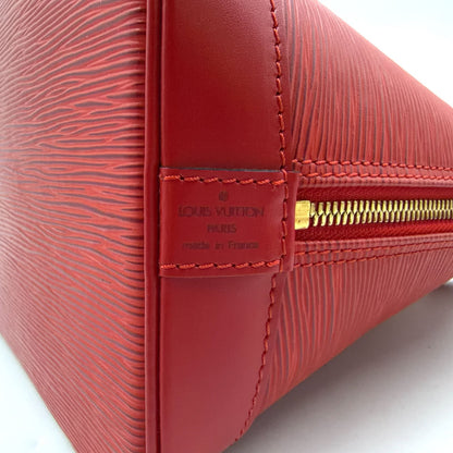 Louis Vuitton Alma Epi Castilian Red Leather Handbag Gold — view 4