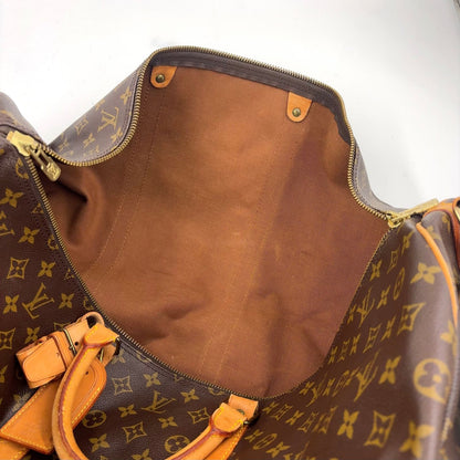 Louis Vuitton Keepall 60 Monogram Leather Brown Boston Bag Gold — view 6