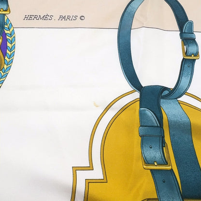 Hermes Carre 90 Silk Yellow Multicolor Scarf — view 3