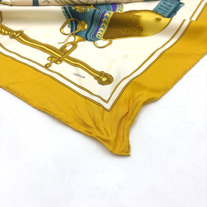 Hermes Carre 90 Silk Yellow Multicolor Scarf — view 9