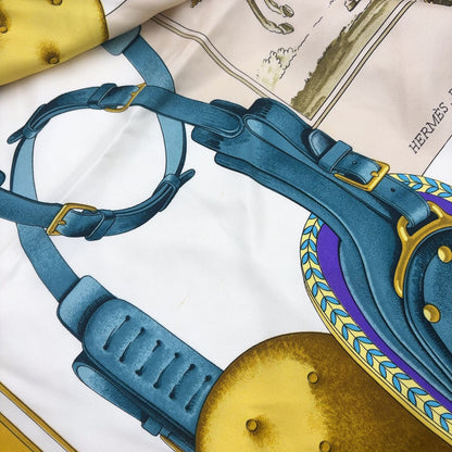 Hermes Carre 90 Silk Yellow Multicolor Scarf — view 4