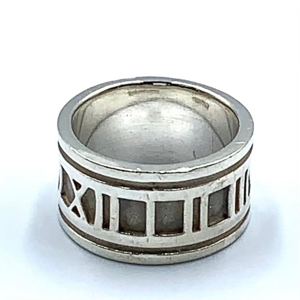 Tiffany & Co Atlas Lock Silver Ring — view 2