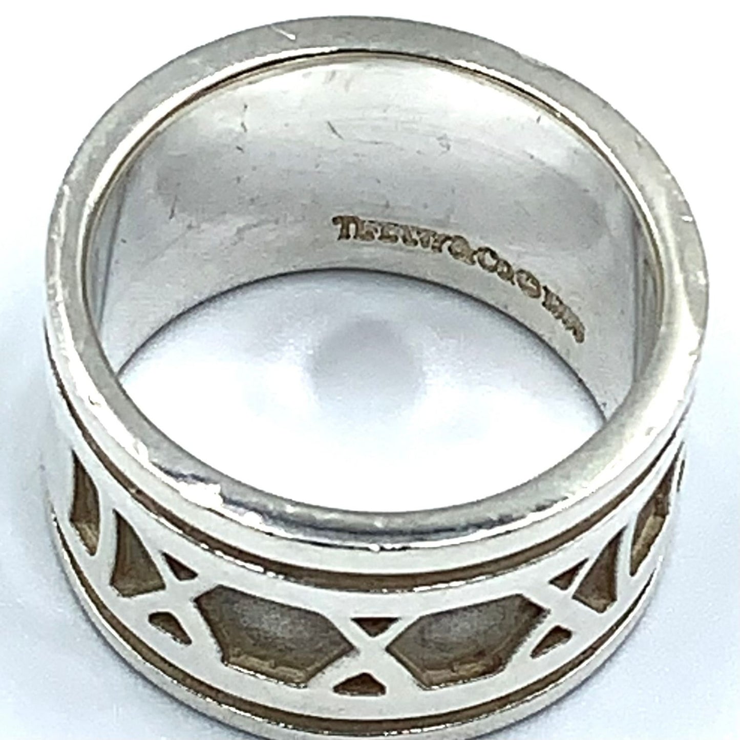 Tiffany & Co Atlas Lock Silver Ring — view 6