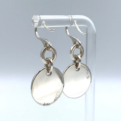 Gucci Circle Plate Drop Type Silver Earrings — view 3