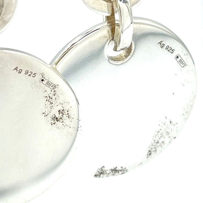 Gucci Circle Plate Drop Type Silver Earrings — view 7