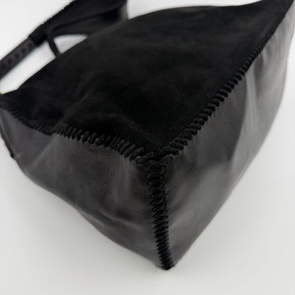 Prada Shoulder Bag Black Suede Leather Vintage — view 8