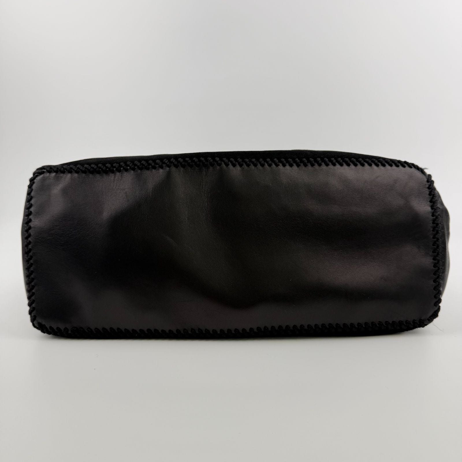 Prada Shoulder Bag Black Suede Leather Vintage — view 7