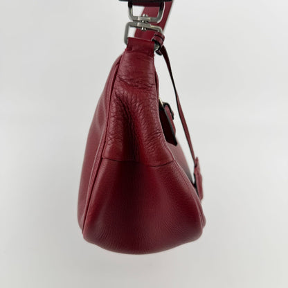 Prada Shoulder Bag Red Leather Vintage — view 4