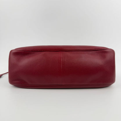 Prada Shoulder Bag Red Leather Vintage — view 7