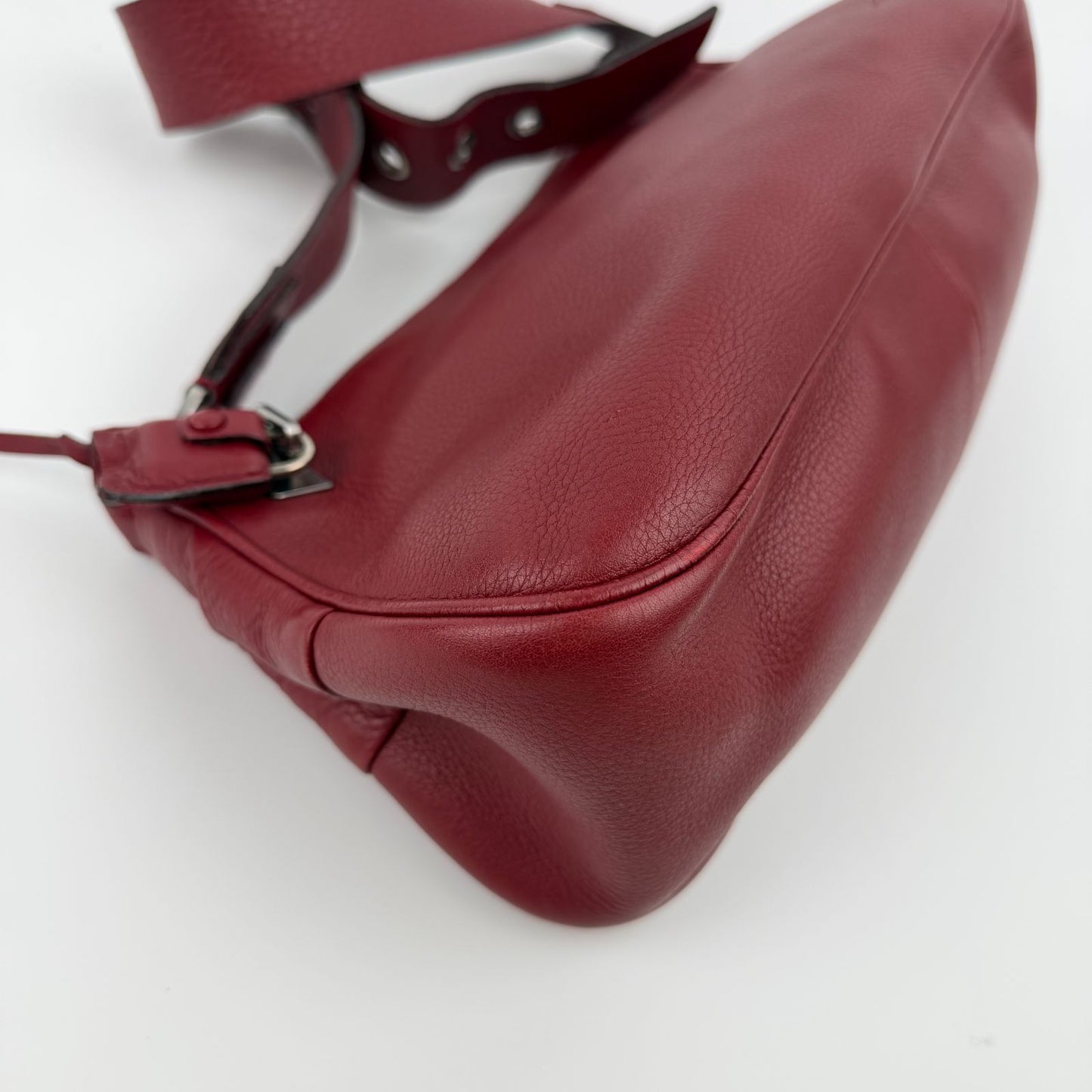 Prada Shoulder Bag Red Leather Vintage — view 8