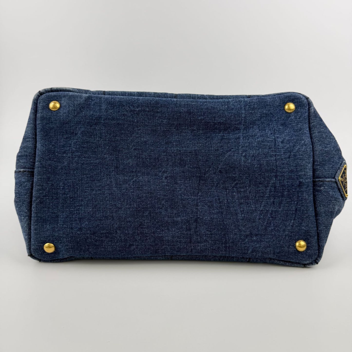 Prada Canapa M Handbag Blue Denim Vintage — view 7