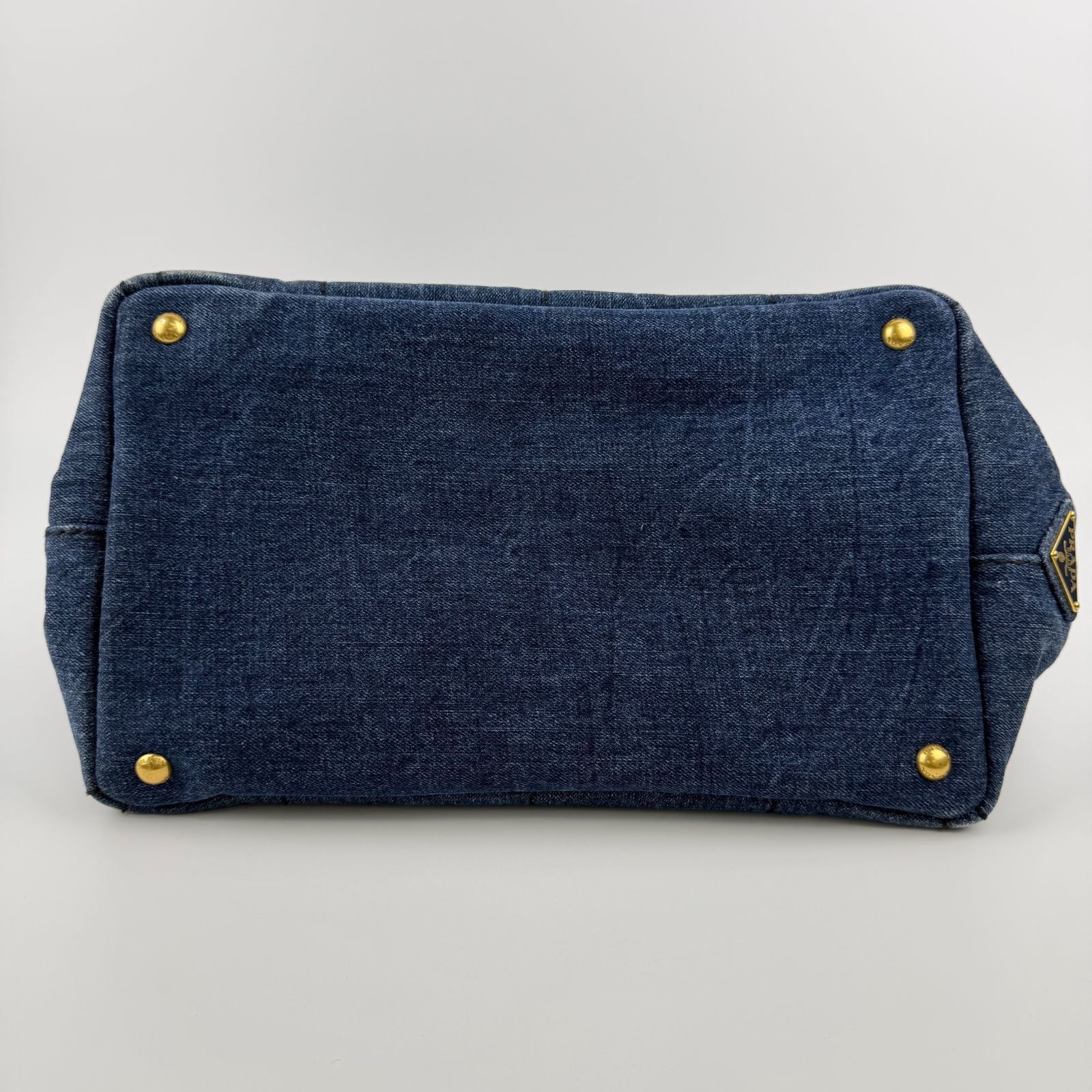 Prada Canapa M Handbag Blue Denim Vintage — view 7