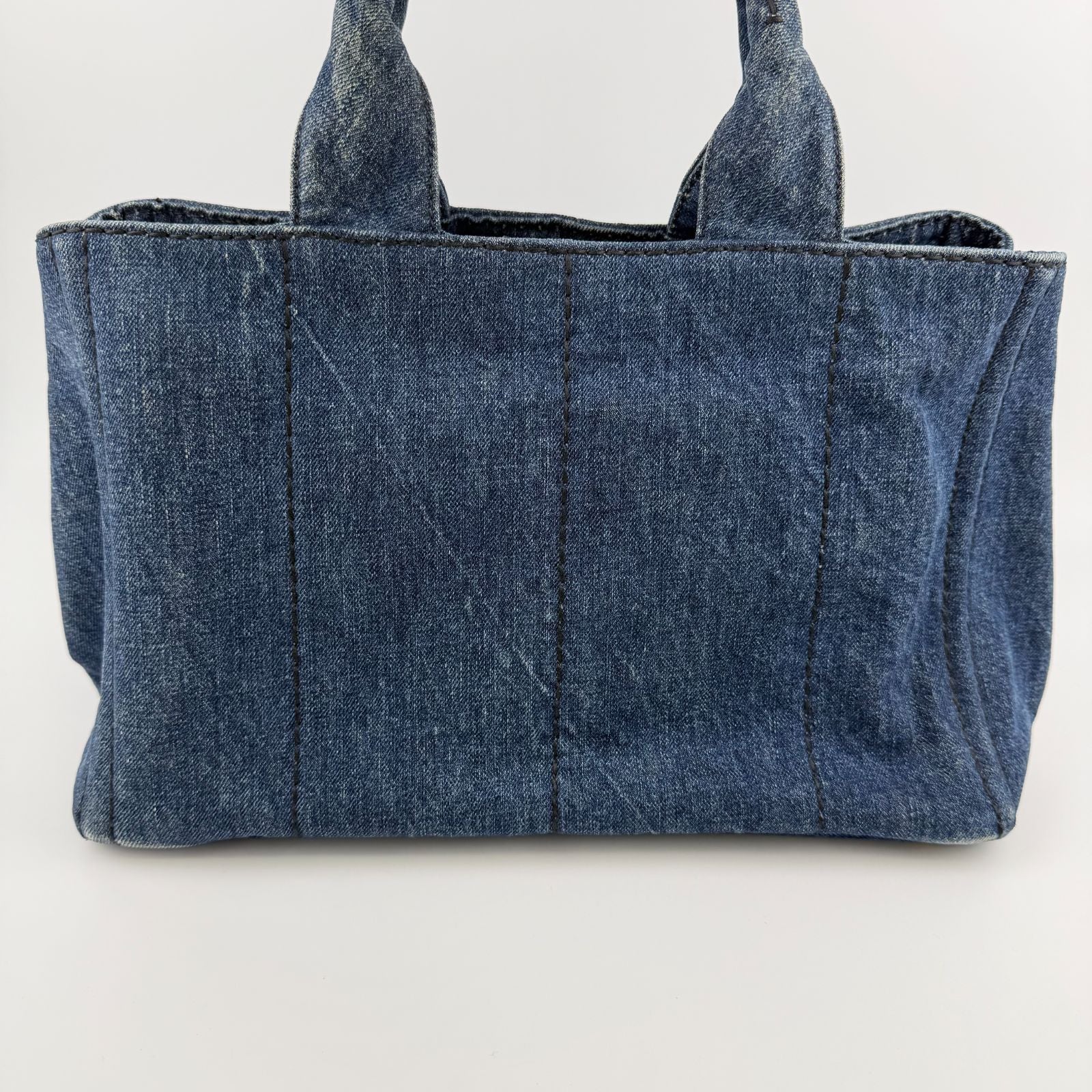 Prada Canapa M Handbag Blue Denim Vintage — view 3