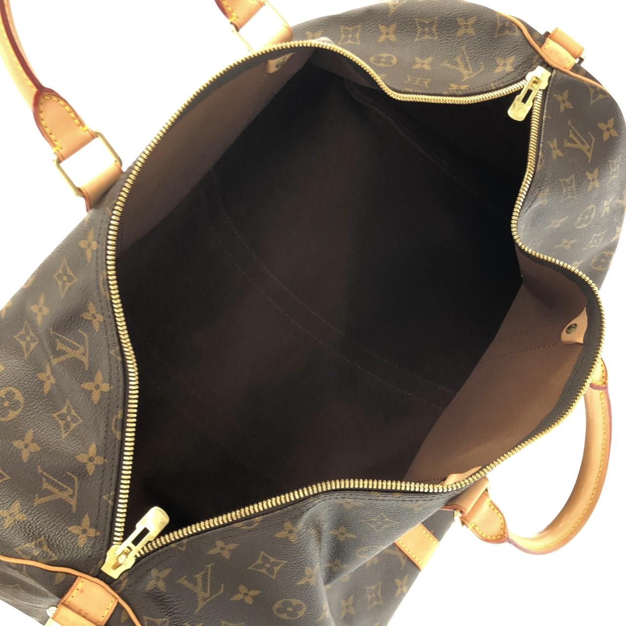 Louis Vuitton Monogram Keepall Bandouliere 55 cm Boston Bag — view 8