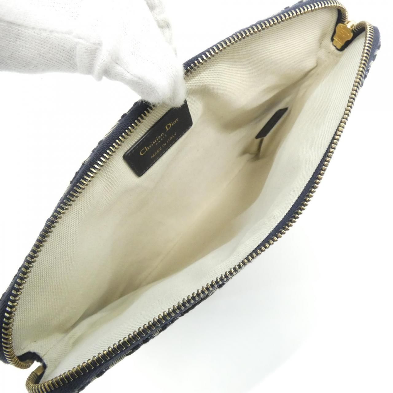 Dior Oblique Clutch Blue — view 6
