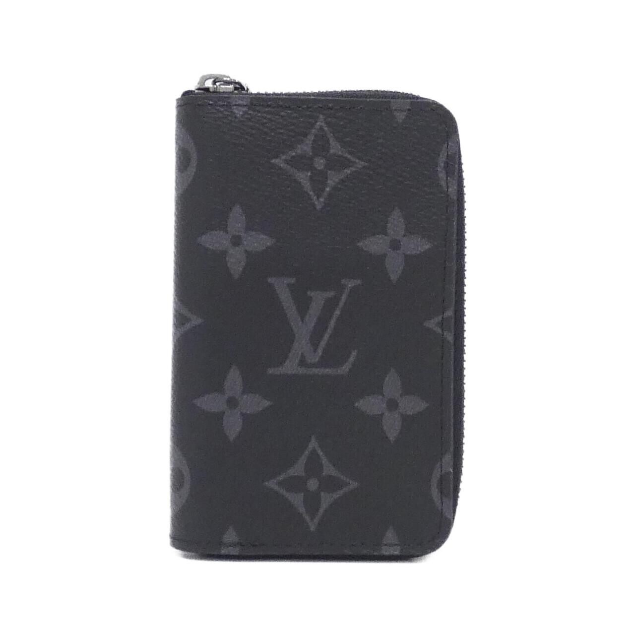 Louis Vuitton Monogram Eclipse Zippy Coin Purse Vertical Case