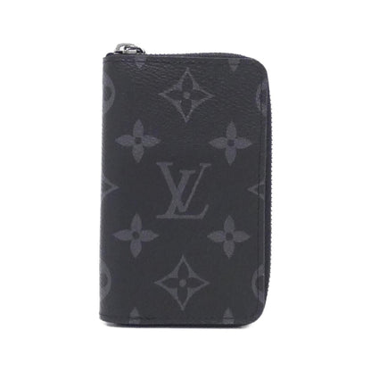 Louis Vuitton Monogram Eclipse Zippy Coin Purse Vertical Case