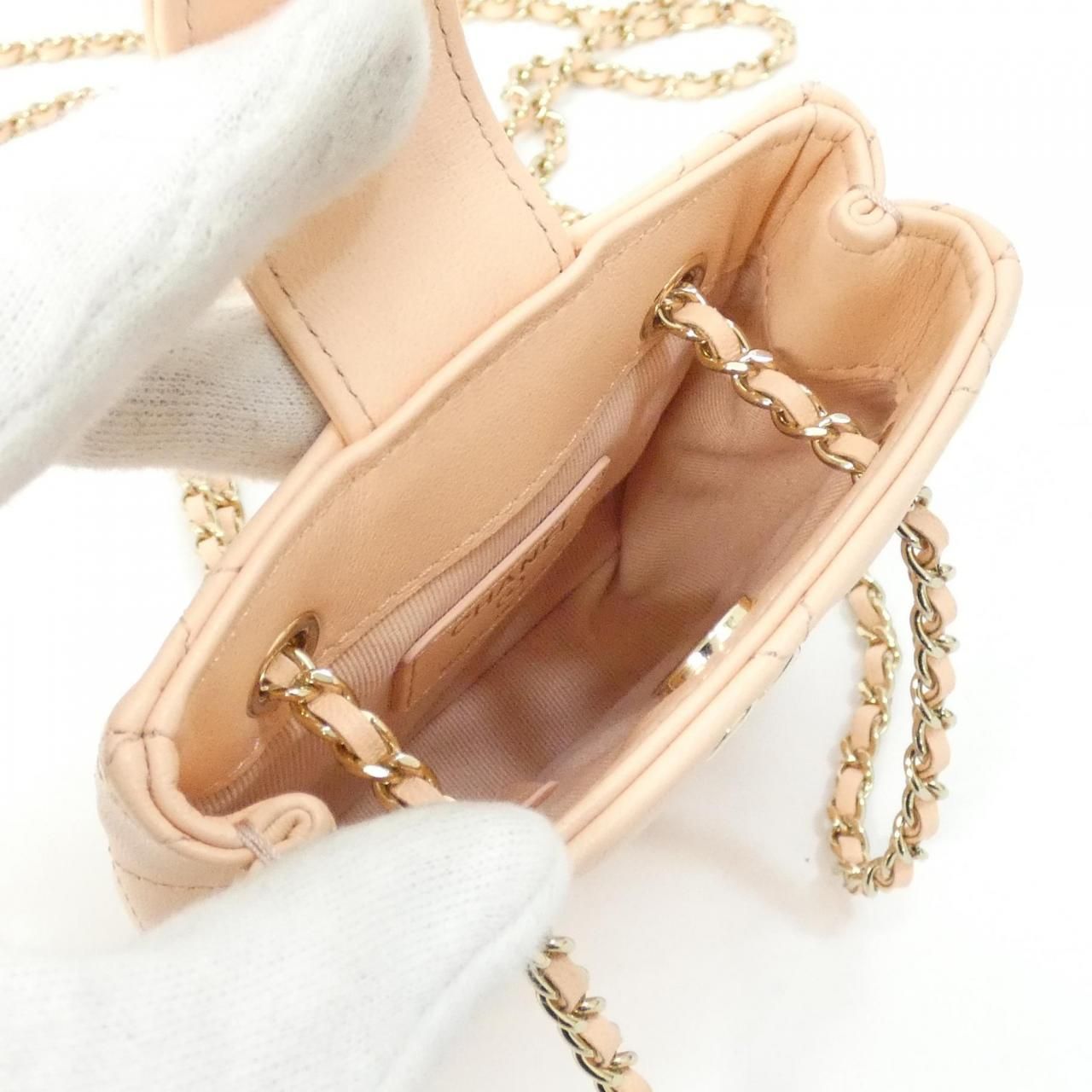 Chanel Chain Clutch Pink — view 9