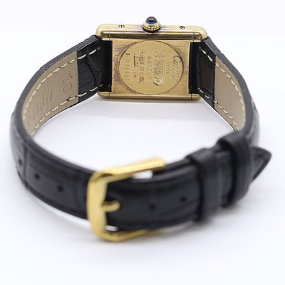 Cartier In and Must Tank Hand Wound Ivory Dial Watch — view 4