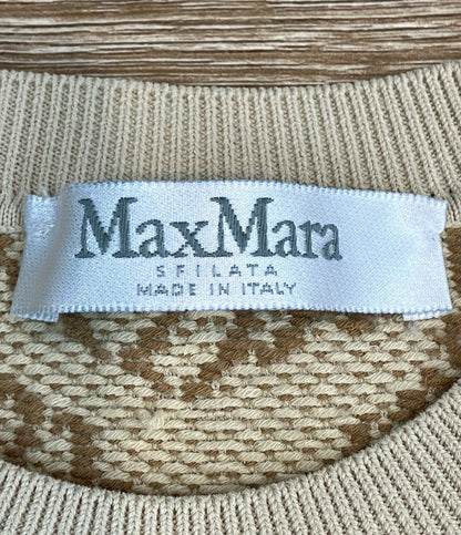 Max Mara Sweatshirt Shirt Pattern Cotton Hexagon Contrast Knit — view 3
