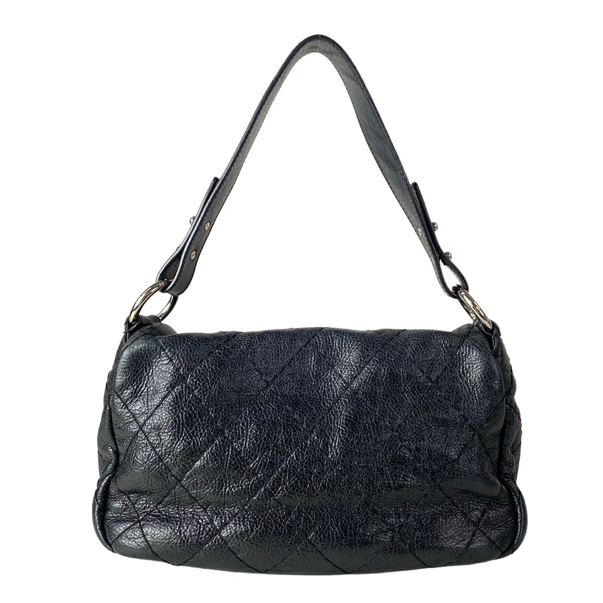 Chanel Shoulder Bag on the Road Wild Stitch Black Flap Silver — view 3