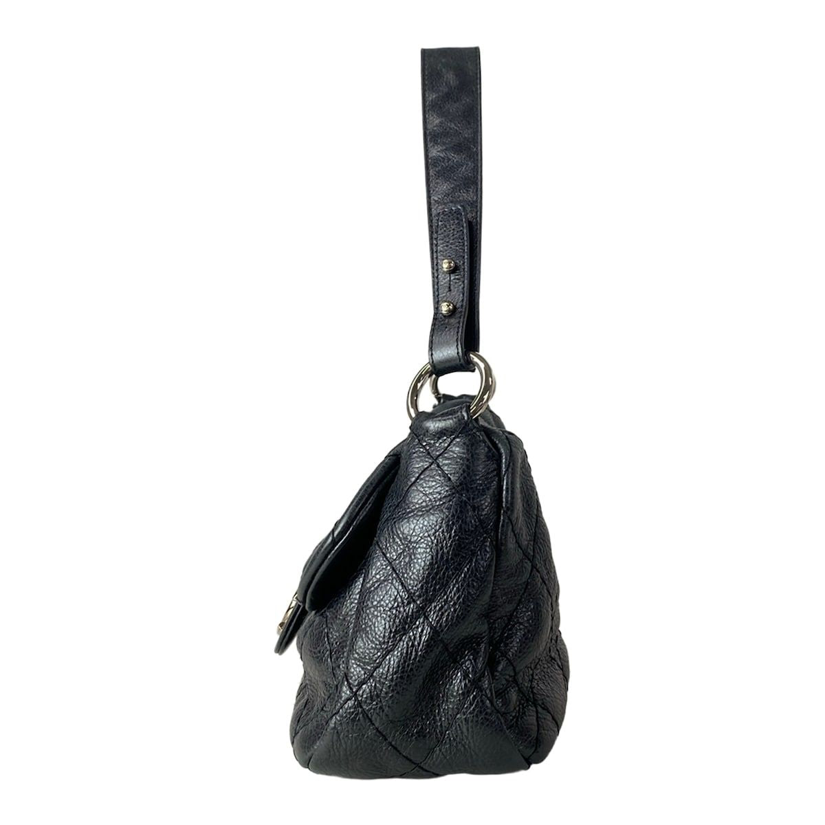 Chanel Shoulder Bag on the Road Wild Stitch Black Flap Silver — view 4