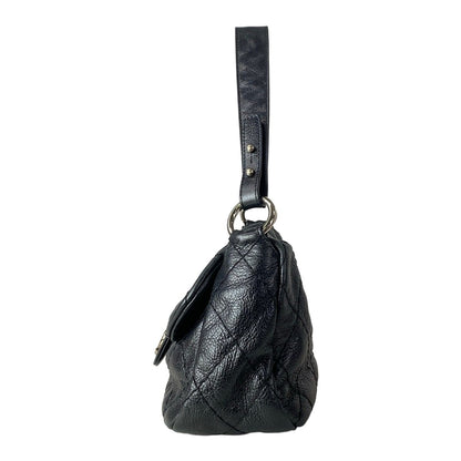 Chanel Shoulder Bag on the Road Wild Stitch Black Flap Silver — view 4