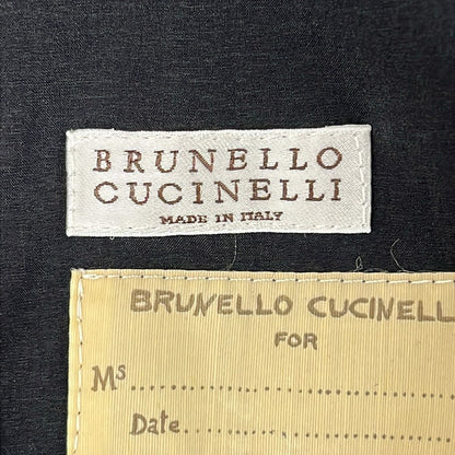 Brunello Cucinelli Coat 42 M Brown Long Sleeve Collar Wool Cashmere — view 3