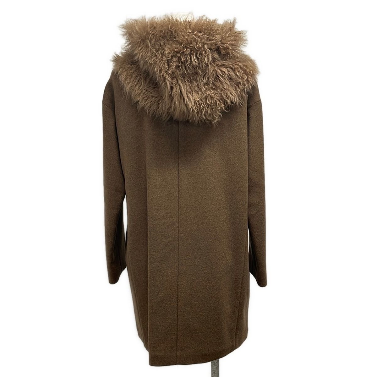 Brunello Cucinelli Coat 42 M Brown Long Sleeve Collar Wool Cashmere — view 2