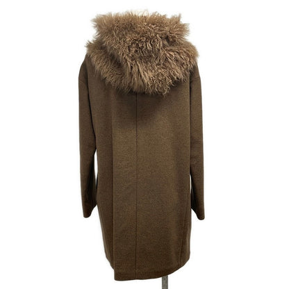 Brunello Cucinelli Coat 42 M Brown Long Sleeve Collar Wool Cashmere — view 2
