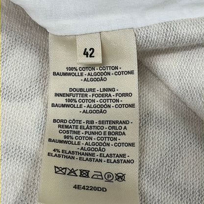 Hermes Jacket 42 L White Dark Brown Long Sleeve Chaine D'ancre Spring Autumn — view 5