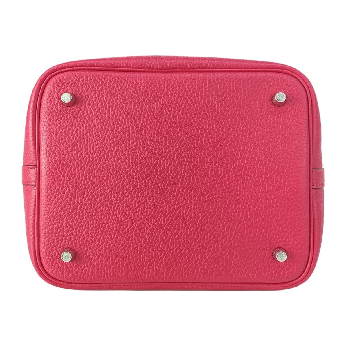 Hermes Handbag Picotin Lock Eclat MM Framboise Silver — view 5