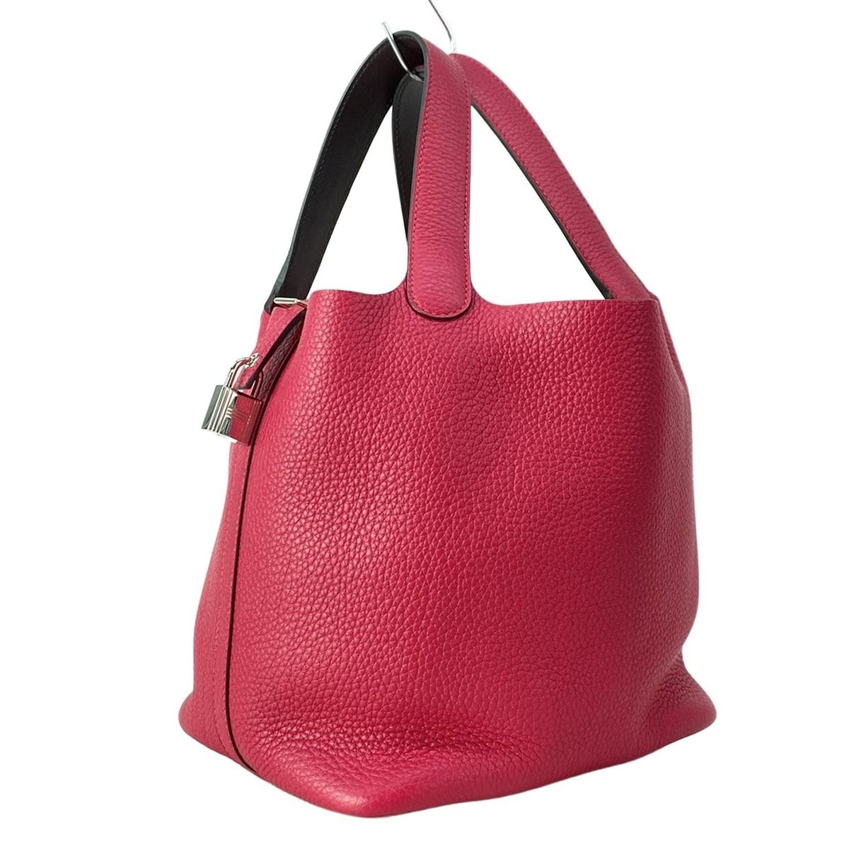 Hermes Handbag Picotin Lock Eclat MM Framboise Silver