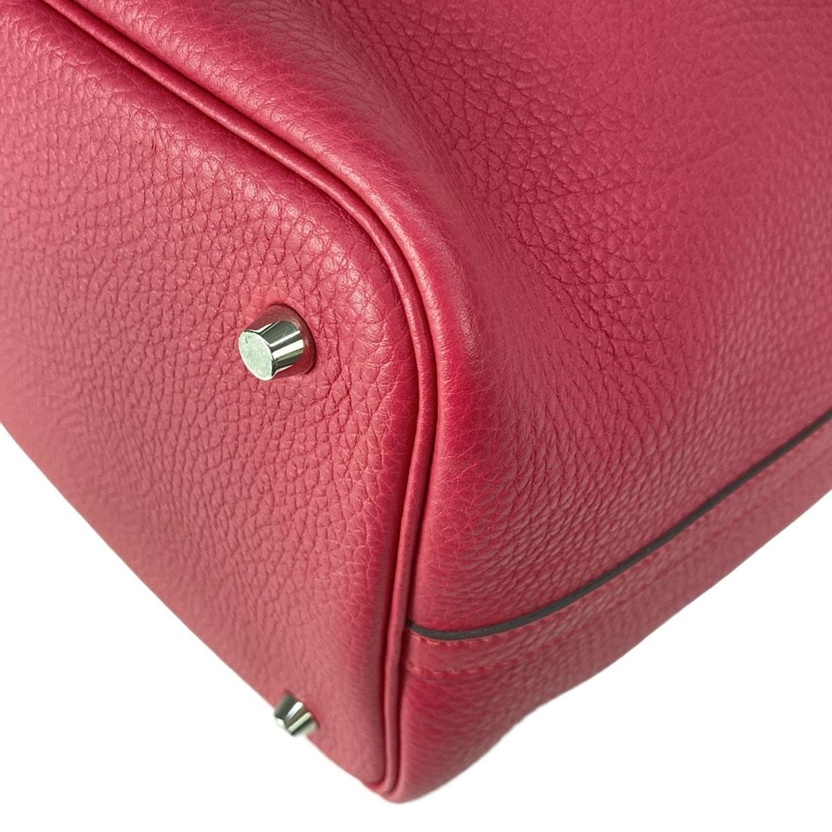 Hermes Handbag Picotin Lock Eclat MM Framboise Silver — view 6
