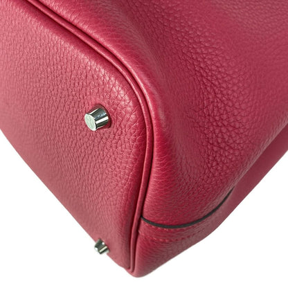 Hermes Handbag Picotin Lock Eclat MM Framboise Silver — view 8