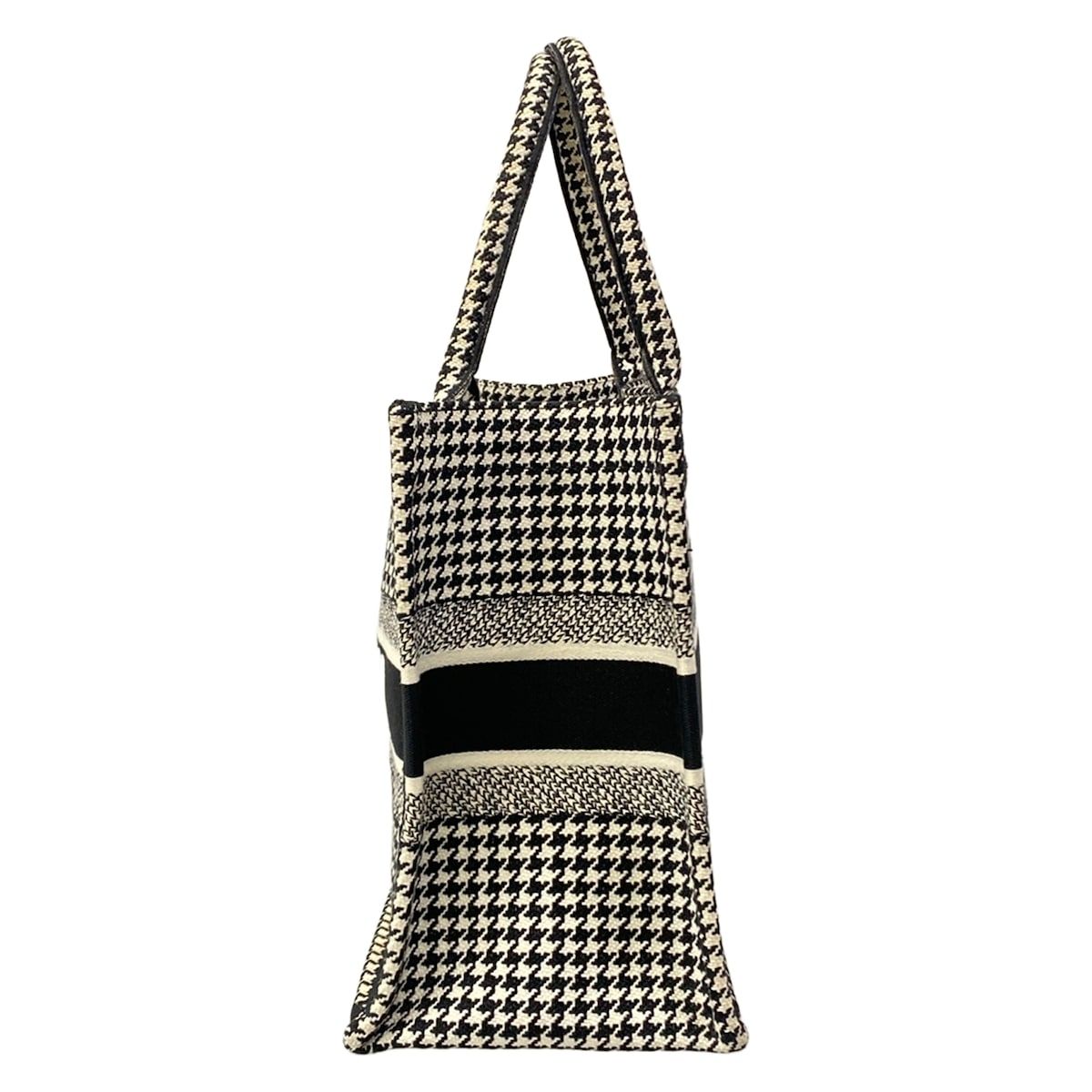 Dior Tote Book Vintage Small Black White Houndstooth — view 4