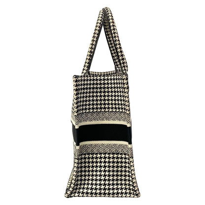 Dior Tote Book Vintage Small Black White Houndstooth — view 4