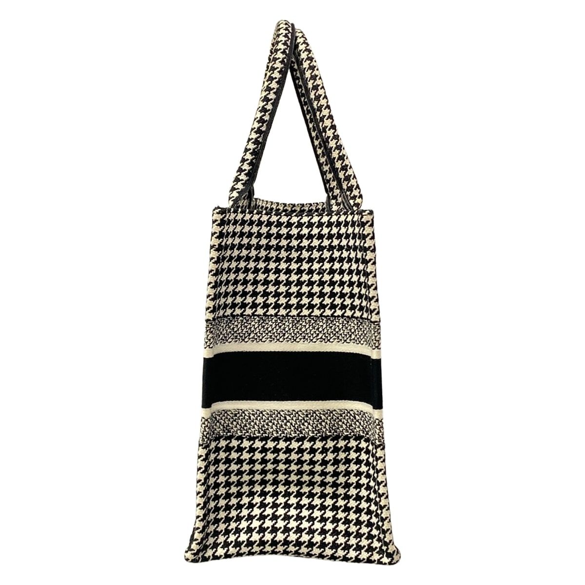 Dior Tote Book Vintage Small Black White Houndstooth — view 2